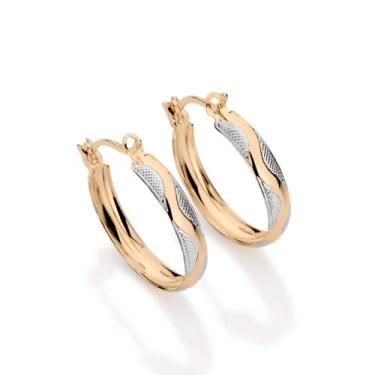 Imagem de Argola Rommanel Banhada Ouro Com Rhodium 523921