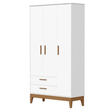 Imagem de Guarda Roupa Infantil Flip 3 Portas Branco Acetinado - Reller