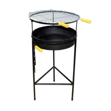 Imagem de Churrasqueira Redonda Com Grelha E Suporte Fixo 66x42x42cm