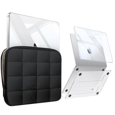 Imagem de Fintie Capa para MacBook Air 13 polegadas A3240 A3113 A2681 (versão 2022 2023 2024 2025) - Capa rígida de encaixe transparente e bolsa de transporte para laptop MacBook Air 13,6 polegadas M2 M3 M4