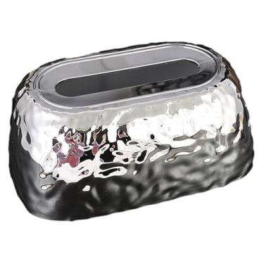 Imagem de Baoblaze Porta-lenços de acrílico, organizador de mesa criativo e luxuoso para quarto, mesa de jantar ou balcão, Prata