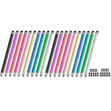 Imagem de Caneta Stylus para tela sensível ao toque, pacote com 20, 2 em 1, universal de alta precisão, caneta Stylus para iPad, iPhone, Android, Galaxy Microsoft, Chromebook, todas as telas sensíveis ao toque