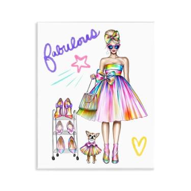 Imagem de Stupell Industries Fabulous Girl & Dog Wall Plaque Art, design por Jess Stempel, 14 x 11