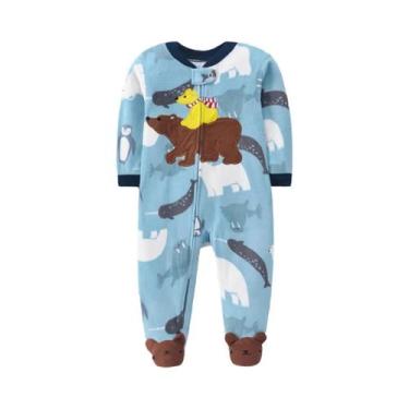 Imagem de Macacão de Lã para Bebê com Zíper - Pijama Infantil para Primavera/Out