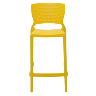 Imagem de Banqueta Safira Amarela Em Polipropileno e Fibra Tramontina