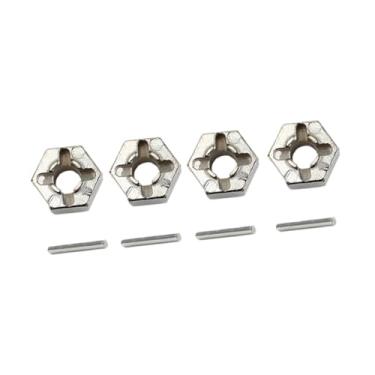 Imagem de YIJU Conjunto de 4 adaptadores de cubo de roda hexagonal de 12 mm, acessórios para bricolagem, peças de reposição fáceis de instalar com pinos para 16101,