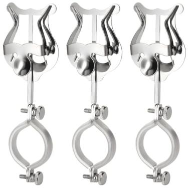 Imagem de Suporte de música de banda marcial, pacote com 3 liras ajustáveis para trombone, trompete e clarinete