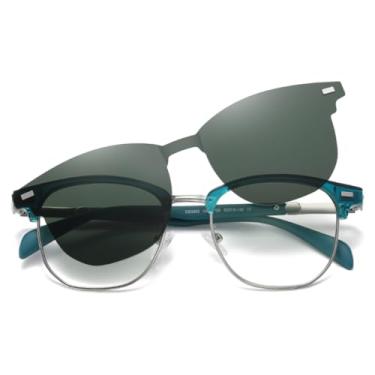 Imagem de VFDHN Óculos de sol clip-on semi-aro para mulheres TR90 polarizados homens UV400 metal (5)