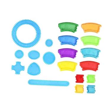 Imagem de Baoblaze Kit de desenho em espiral com régua geométrica, ferramenta clássica para desenho, material de arte e artigos de papelaria. Engrenagem espiral criativa