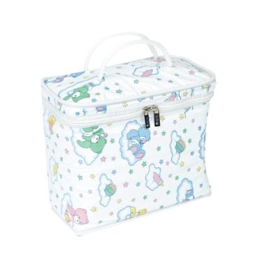 Imagem de Bolsa Frasqueira Térmica Bebê e Infantil 7 Litros Impermeável Azul Nuvem