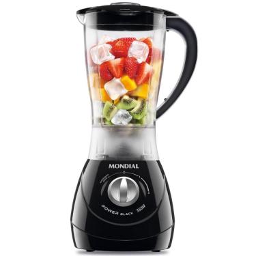 Imagem de Liquidificador Mondial Power 2 Black L-28 1,25L Jarra San Cristal 2 Velocidades Preto 550W - 220v