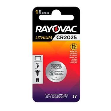Imagem de Pilha Eletrônica Cr2025 Rayovac Cartela com 1 Unidade Lithium