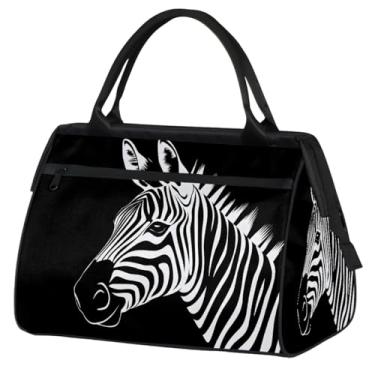 Imagem de Bolsa pequena para o fim de semana, feminina, masculina, floral, borboleta, retrô, colorida, dobrável, bolsa esportiva leve para academia, Cor: 43 cm, 15.2*8.3*11.6 inch, Moderno