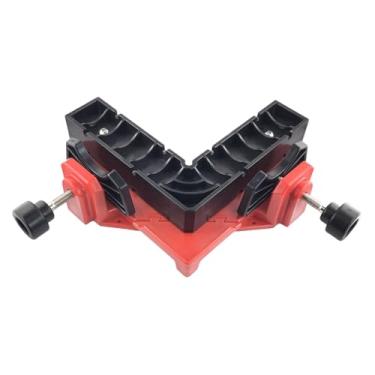 Imagem de IEUDNS Grampo de canto para marcenaria, grampo de ângulo reto de 90 graus para reparo de móveis e caixas, Vermelho