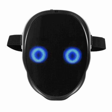 Imagem de LiebeWH Capa Facial Iluminada por LED 0506 Iluminação Transformando Crânio Colorido Piscando, Festa à Fantasia Com Detecção de Gestos Máscaras de Halloween Com Máscara de Purga Iluminada Assustadora para Suprimentos de Festa,