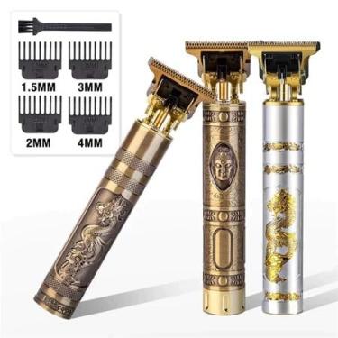 Imagem de Máquina De Cortar Cabelo Aparelho Barbeador Elétrico Para Fazer Barba Cortador USB Profissional