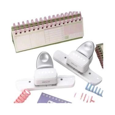 Imagem de Furador De Papel Quadrado De 5 Furos Prata Para Encadernação DIY, Fura