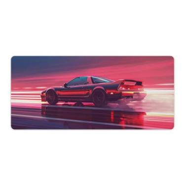 Imagem de FoRes JDM Car NSX Speed Art Aesthetic Large Gaming Mouse Pads Base de Borracha Antiderrapante Tapete de Mesa Laptop Acessórios de Computador Suprimentos Bloco de Escrita para Escritório Casa 40 x 90