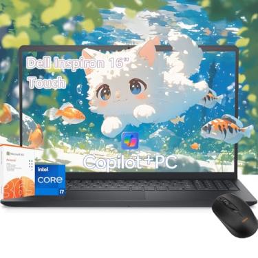 Imagem de Dell Tela sensível ao toque para laptop inspiron 16 - Intel Core 7 150U Beat i7-1355U -40.6 cm FHD + Touch -32GB RAM | SSD de 1 TB - Windows 11 Pro Office 365 - Teclado retroiluminado - Copilot PC