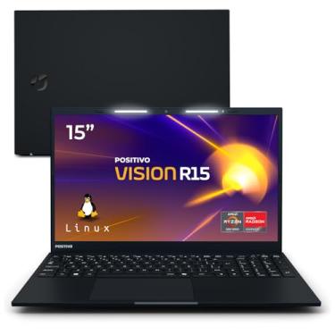 Imagem de Notebook Positivo Vision R15 AMD® Ryzen 5-5500U Linux 4GB RAM 256GB SSD 15.6” Full HD Lumina Bar - Preto