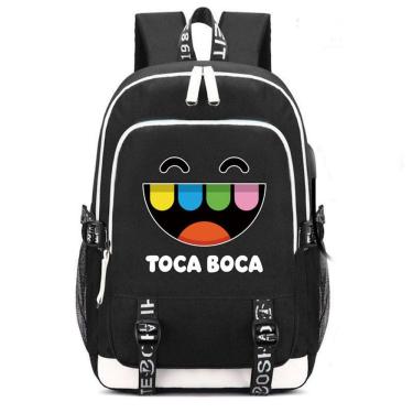 Imagem de Mochila escolar Tocas Anime para crianças 30x15x44cm