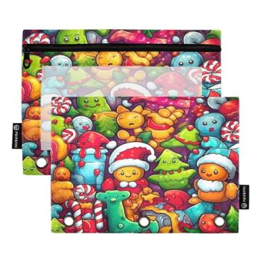 Imagem de Wassud Pacote com 2 pastas de fichário coloridas para presente com 3 furos, pasta organizadora de arquivos para casa, escritório