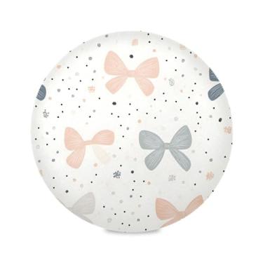 Imagem de xigua Jogo americano redondo com arcos, conjunto de 6 para mesa de jantar, tapetes de mesa antiderrapantes laváveis e resistentes ao calor para decoração de festa, cozinha, jantar