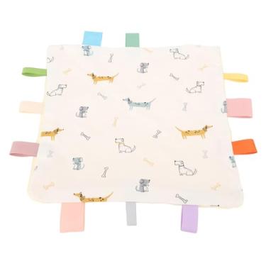 Imagem de SIWOTED Toalha infantil confortável com padrões adoráveis, mordedor de algodão macio, toalha de saliva para bebê para casa e ao ar livre (Cadela)