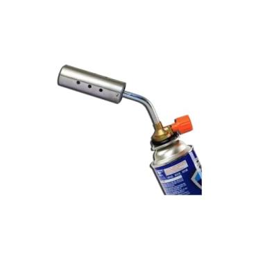 Imagem de Maçarico Lança Chama Portátil Maxchama Turbo, Aço, 1200°C, 22cm, Controle Manual de Chama, Funcionamento 360°, Compatível com Gás Butano