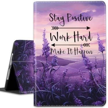 Imagem de Capa para iPad (A16) 11ª geração 11 polegadas (2025)/iPad 10ª geração 10,9 polegadas (2022), visualização em vários ângulos e despertar/dormir automático, capa inteligente Lavender Bible