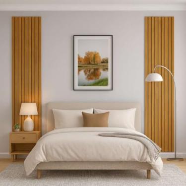 Imagem de Painel de Parede Royal Decorativo 2 Placas Ripadas em MDF Nature