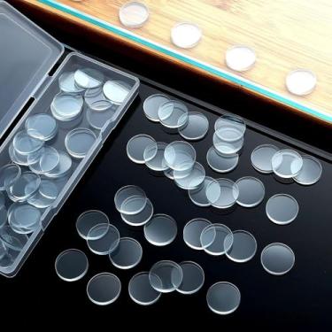 Imagem de Cartela de Adesivos Protetores de Silicone Redondos com 25 Adesivos Transparente