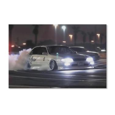 Imagem de HouLaiZhe Drift Modified S15 Jdm Car Cool Posters Canvas Wall Estética Sala Decoração de Parede Impressões Galeria Sala Decoração de Parede para Quarto Sala de Estar Escritório 11 x 17 polegadas (28 x