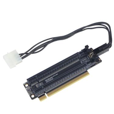 Imagem de Placa de expansão PCI-Express 4.0 x16 1 para 2, placa de expansão PCIe-x16 para x8x8