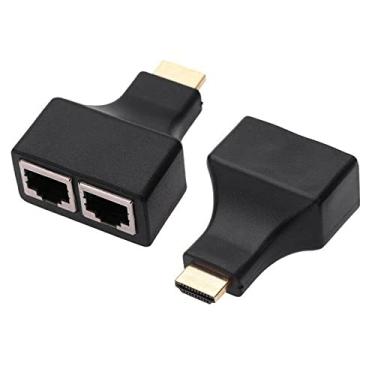 Imagem de ZEZEFUFU 2 peças HDMI sobre RJ45 CAT5e CAT6 UTP LAN Ethernet extensor repetidor suportado 480i até 1080p resolução 3D