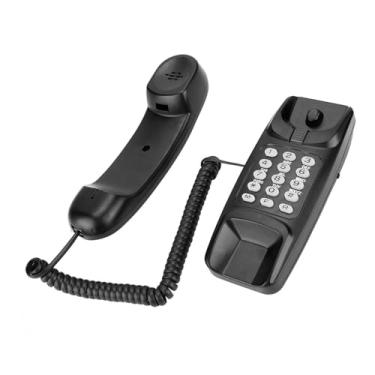 Imagem de Luqeeg Telefone Comercial de Hotel, Sem Identificação de Chamada, Função Flash, Montagem na Parede, Telefone Residencial para Família de Hotel (Preto)