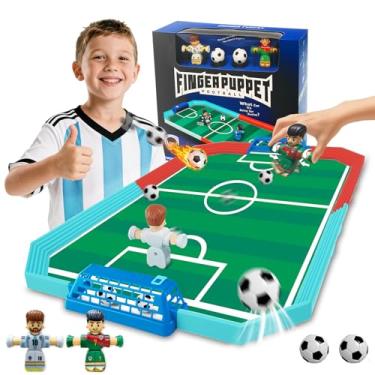 Imagem de Jogo de tabuleiro de futebol de mesa para crianças, brinquedo interativo de pebolim de dedo, presente esportivo perfeito para festas internas de 3, 4, 5, 6, 7, 8 a 12 anos, meninos e meninas