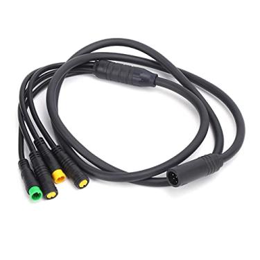 Imagem de Generic Chicote de Cabos para Bicicleta Elétrica à Prova D'água 1T4 para Motor Médio BBS01 / BBS02, Material de Nylon de Alta Resistência, 40,6 pol. de Comprimento, Adequado para Conexão de
