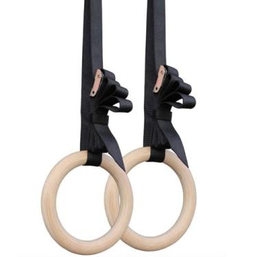 Imagem de Kit Argolas Olímpicas de Madeira Lorben para Crossfit, Treinamento Suspenso e Calistenia