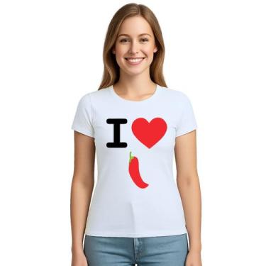 Imagem de Camiseta Eu Amo Pimenta I Love Chilli Estampa Personalizada - UseP4, B
