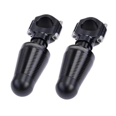 Imagem de Barras de colisão de fixação para motocicleta, proteções antiimpacto de liga de alumínio resistente para tubos de 25 mm-32 mm, conjunto universal de 2 (modelo A: par grande/preto ajuste 28-33 mm