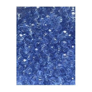 Imagem de Miçanga Acrílica Sextavada 6mm Colorida para Bijuteria e Artesanato – 200 Unidades (200 UNIDADES,AZUL BEBE - 177)