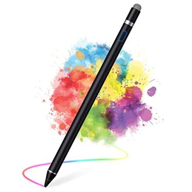 Imagem de Canetas Stylus ativas para telas sensíveis ao toque, canetas digitais inteligentes Active Pencil caneta de ponta fina compatível com iPhone iPad (preto)