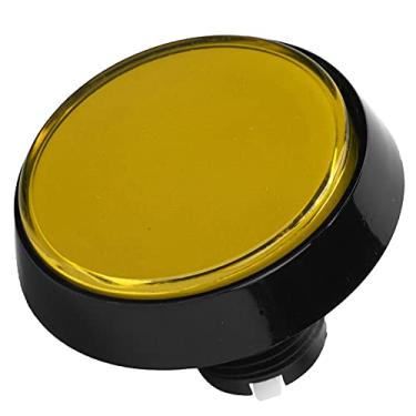 Imagem de Estink Botão Plano Redondo Grande de 60 Mm Com Luz LED, Suporte Giratório para Console de Jogos de Máquina de Guindaste, Resposta Rápida de Alta Sensibilidade (Amarelo+LED+interruptor de três pernas)