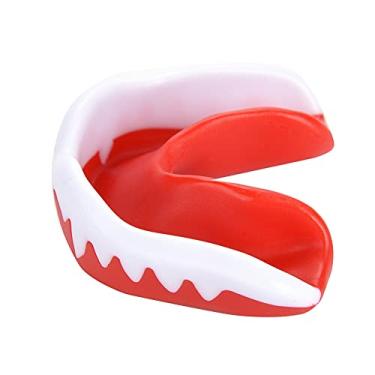 Imagem de Semme Protetor de Dentes Profissional Alto para Boxe, karatê, Esportes, Preto, Vermelho, Verde, Branco, Azul, Opções de Cores 40g (Branco e Vermelho)