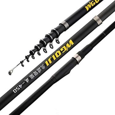 Imagem de Vara De Pesca, Vara Giratória Power Telescópica Rock Fishing Rod 2.7m-6.3m Fibra De Carbono Spinning Fishing Rod Carp Feeder Rod Travel Boats Sea,Preto,5,4M,Collector88