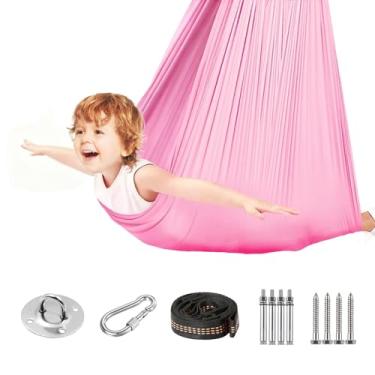 Imagem de Cadeiras de balanço sensoriais para crianças, cadeiras giratórias para pendurar em ambientes internos e externos, para crianças, adolescentes com autismo, TDAH, Asperger, integração sensorial