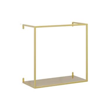 Imagem de Prateleiras de armazenamento de esmalte de parede de metal para produtos domésticos, suporte de esmalte de parede, suporte de exibição simples de polígono, caixa de armazenamento de cosméticos / óleos