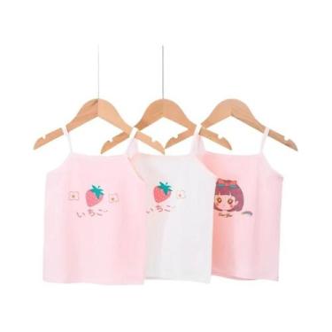 Imagem de Camisetas De Algodão Para Meninas, Pacote Com 3, Camisetas Respiráveis