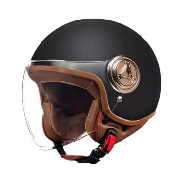 Imagem de Capacete De Moto Retro Com Orelhas De Gato, Leve, Casco Em ABS, Várias